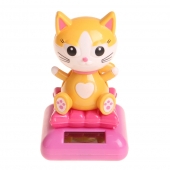 Solárne tancujúce dekorácie mačička oranžová