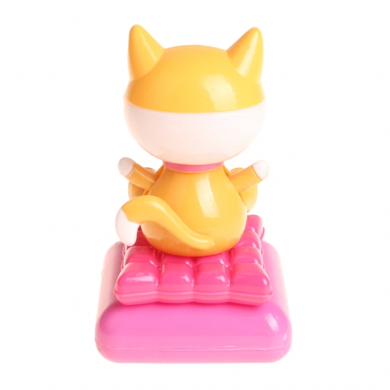 Solárne tancujúce dekorácie mačička oranžová