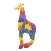Vzdělávací drevené puzzle žirafa var.5