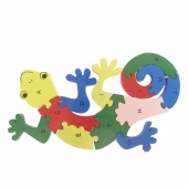 Vzdělávací drevené puzzle jašterica