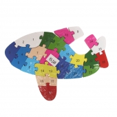 Vzdělávací drevené puzzle lietadlo var.2