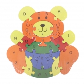 Vzdělávací drevené puzzle medvedík var.1