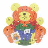 Vzdělávací drevené puzzle medvedík var.1