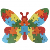 Vzdělávací drevené puzzle motýľ var.4