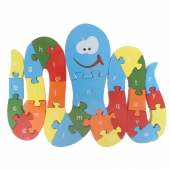 Vzdělávací drevené puzzle chobotnice