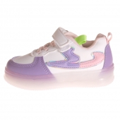 Detské tenisky svietiace trojfarebné fialové