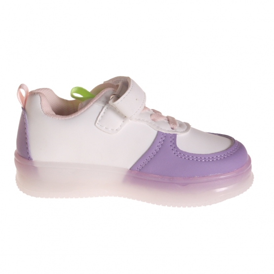 Detské tenisky svietiace trojfarebné fialové