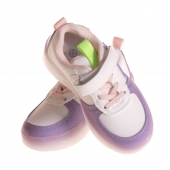 Detské tenisky svietiace trojfarebné fialové