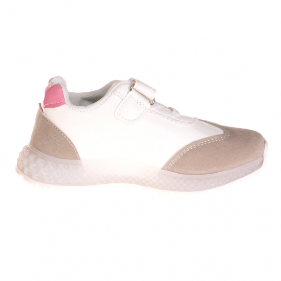 Detské tenisky svietiace so špičkou pruhy ružové