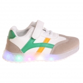 Detské tenisky svietiace so špičkou žltozelenej var.1