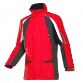 Pracovná bunda s odopínacou kapucňou SIOPOR červená