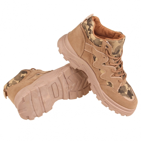 Topánky členkové FASHION maskáčové 44