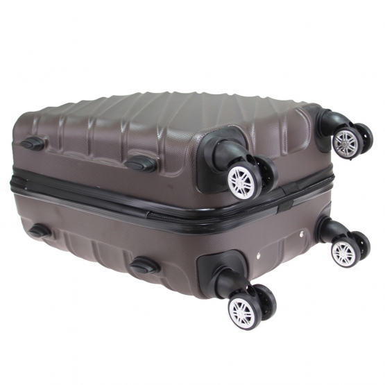 Sada 3 kufrov škrupinových LA3 hnedá