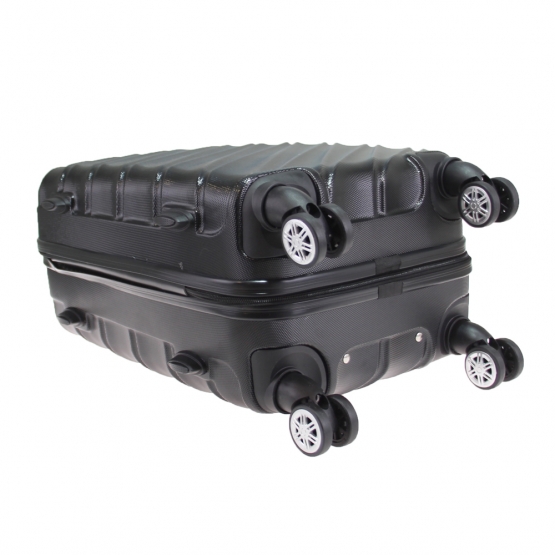 Sada 3 kufrov škrupinových LA3 čierna