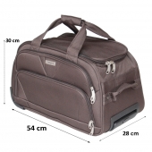 Cestovná taška na kolieskach MRZM tmavo hnedá malá