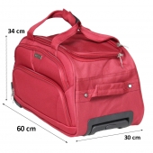 Cestovná taška na kolieskach M0RZM červená stredná