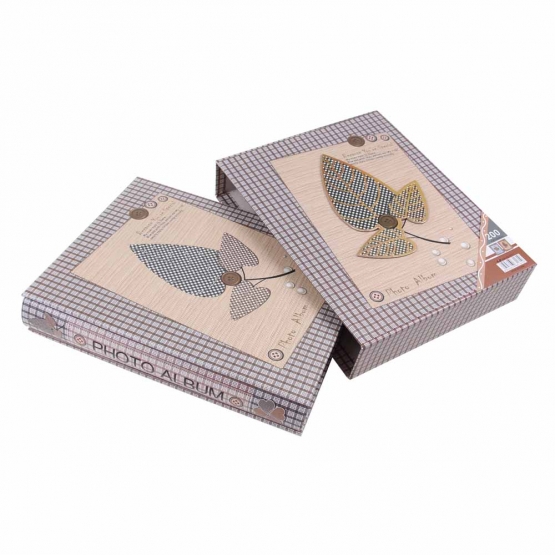 Fotoalbum gombík na 200 fotek hnedé