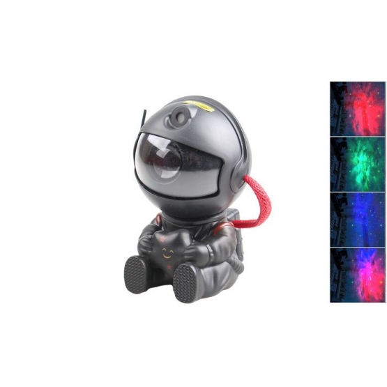 LED projektor nočná obloha astronaut čierny