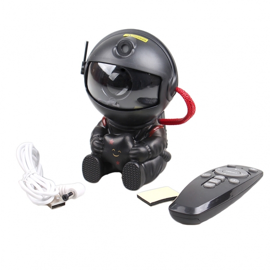 LED projektor nočná obloha astronaut čierny