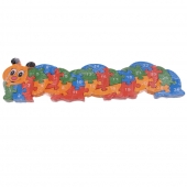 Vzdělávací drevené puzzle húsenica