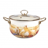 8-dielna sada smaltovaných hrncov zátišie