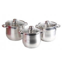 6-dielna sada hrncov z nerezovej ocele