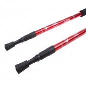 Trekingové palice s odpružením (2ks) červené