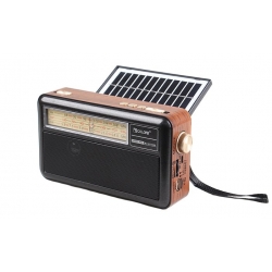 Prenosné 3-pásmové solárne rádio X-BASS čierne