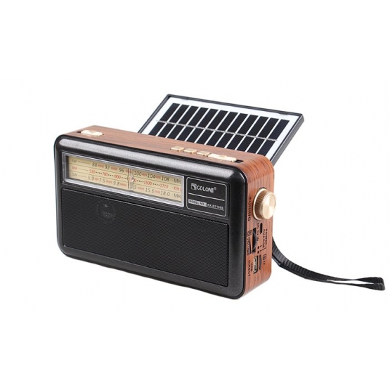 Prenosné 3-pásmové solárne rádio X-BASS čierne