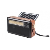 Prenosné 3-pásmové solárne rádio X-BASS čierne