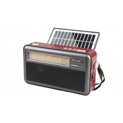 Prenosné 3-pásmové solárne rádio X-BASS čierne