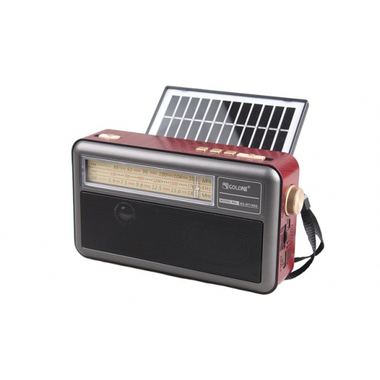 Prenosné 3-pásmové solárne rádio X-BASS čierne