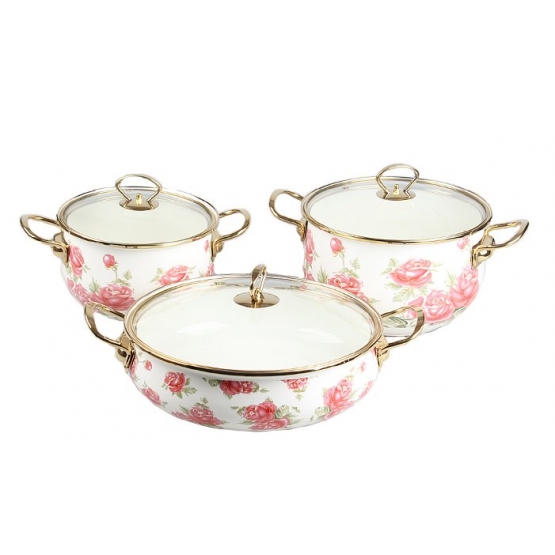 6-dielna sada smaltovaných hrncov ZL-8727