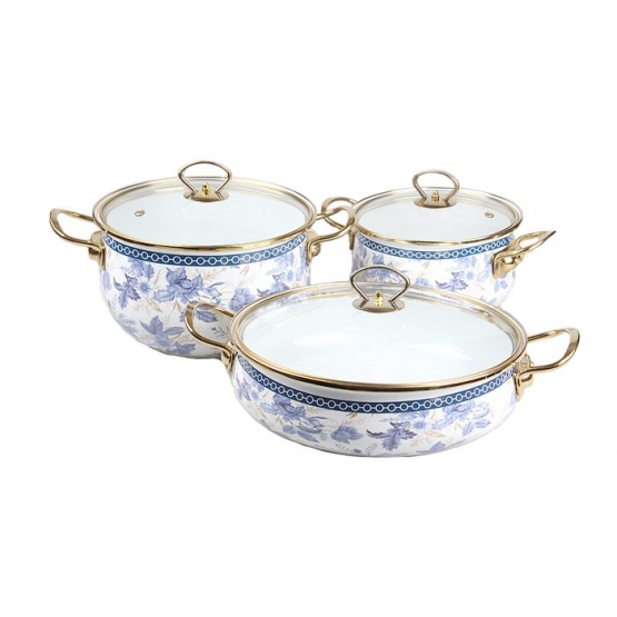 6-dielna sada smaltovaných hrncov ZL-8728