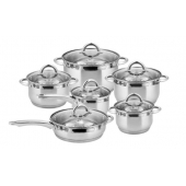 12-dielna sada hrncov z nerezovej ocele EH-9013