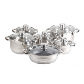 12-dielna sada hrncov z nerezovej ocele EH-9148