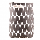 Plátený kôš na bielizeň so stojanom čierny abstrakt