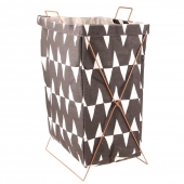 Plátený kôš na bielizeň so stojanom čierny abstrakt