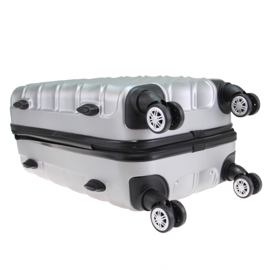 Sada 3 kufrov škrupinových LA3 sivá