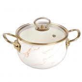 8-dielna sada smaltovaných hrncov zlatý mramor