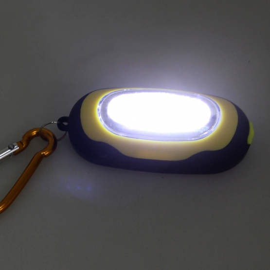 Vreckové ľad svetlo s karabínou žlté