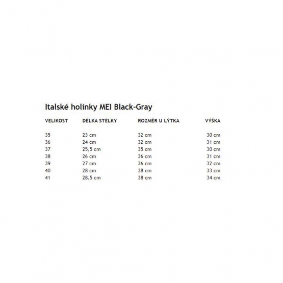 Talianske gumáky Mei - 41 Šedé