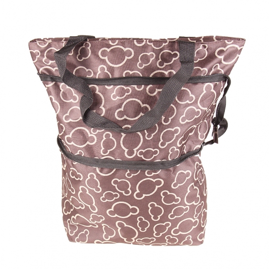 Nákupná taška s kolieskami hnedá