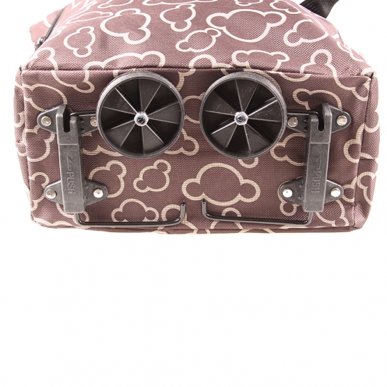 Nákupná taška s kolieskami hnedá