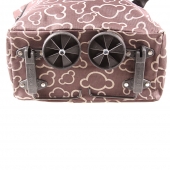 Nákupná taška s kolieskami hnedá