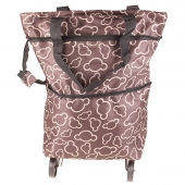 Nákupná taška s kolieskami hnedá