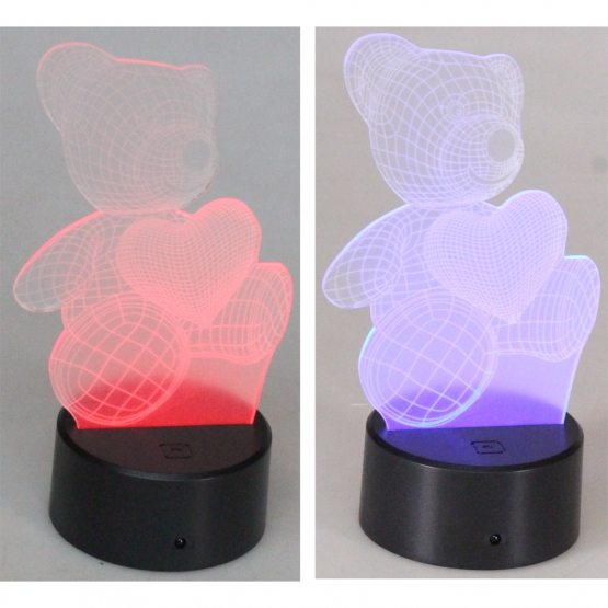 3D lampička medvedík