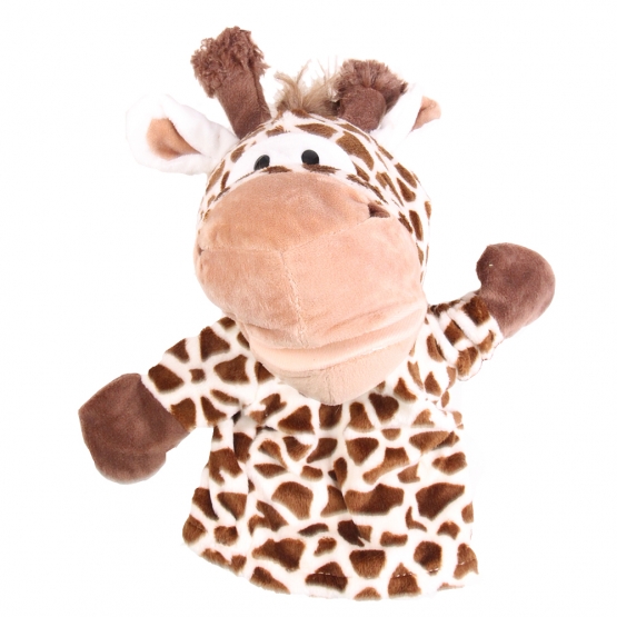 Plyšový maňuška na ruku žirafa var.1