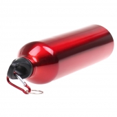 Fľaša na vodu s karabínou červená