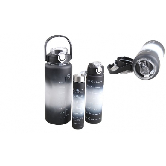 Sada 3 ks fliaš na pitie čierna